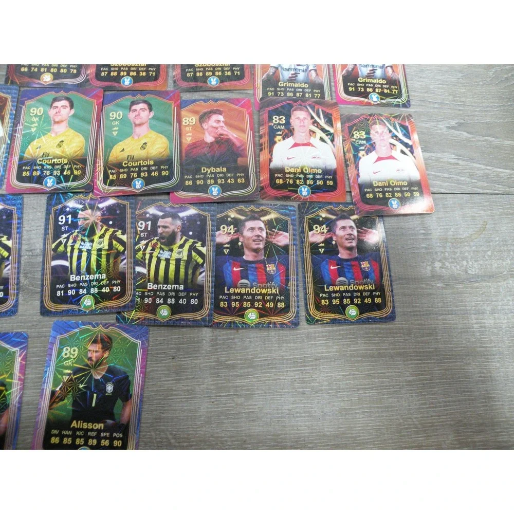 Football Soccer Trading Card Lot of 50 Ronaldo Messi Neymar Benzema Courtois